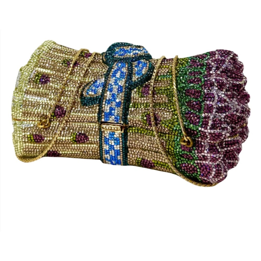 Authentic Judith Leiber Crystal Asparagus Minaudière
